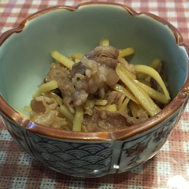 たけのこと牛肉のプルコギ炒め